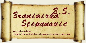 Branimirka Stepanović vizit kartica